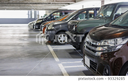 Image of a car parked in a multi-storey car park in Japan 93329285