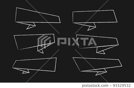 Triangle abstract shape for banner superhero sign contour outline