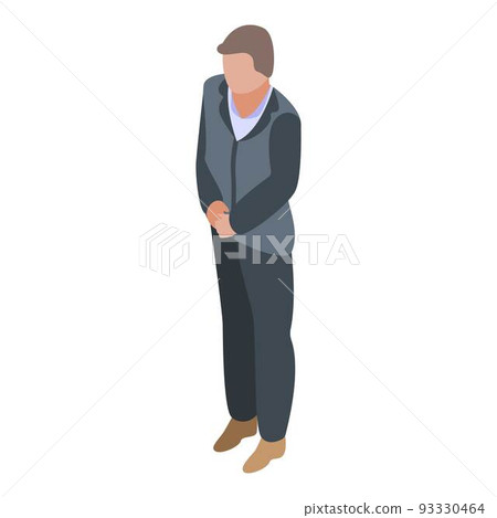 Strong personal guard icon, isometric style Strong personal guard icon, isometric style 93330464