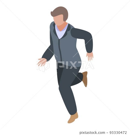 Running personal guard icon, isometric style Running personal guard icon, isometric style 93330472