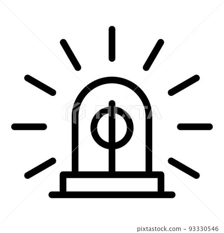 Police flasher icon, outline style Police flasher icon, outline style 93330546