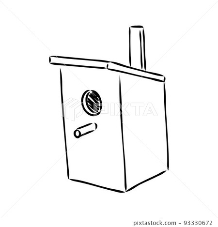 Hand drawn nesting boxes doodle. Birdhouse in sketch style. Vector illustration isolated on white background. Hand drawn nesting boxes doodle. Birdhouse in sketch style. Vector illustration isolated on white background. 93330672