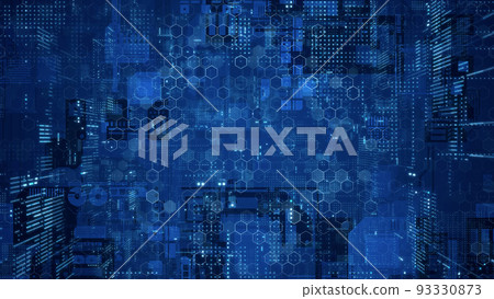 Digital transformation high-tech background 93330873