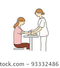 medical worker taking blood 93332486