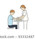 medical worker taking blood 93332487