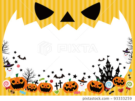 Halloween big frame horizontal yellow striped Halloween big frame horizontal yellow striped 93333259