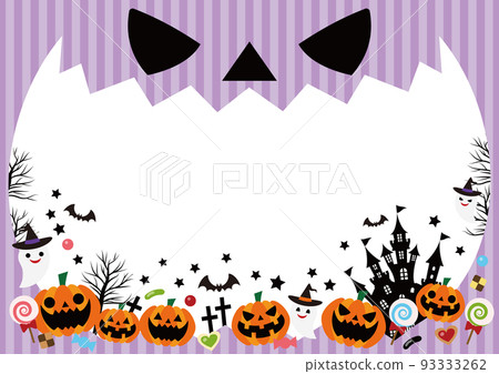 Halloween big frame horizontal purple striped Halloween big frame horizontal purple striped 93333262