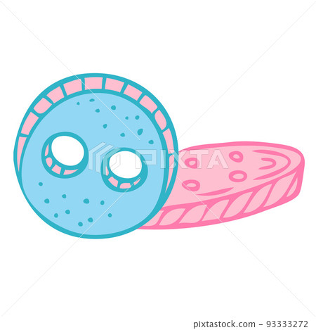 Button for sewing. Fashion designer tool. Vector illustration Button for sewing. Fashion designer tool. Vector illustration 93333272