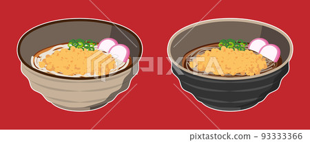 Tanuki udon and tanuki soba set (with white border) 93333366