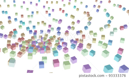 CG blocks Colorful cubes arranged in a spiral 93333376