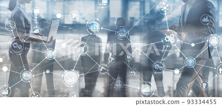 Workflow organisation structure on virtual screen. Business structure Workflow organisation structure on virtual screen. Business structure 93334455