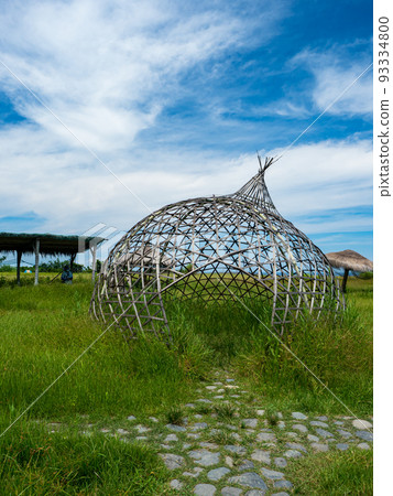 Lanscape of Xinshe rice terrace in Hualien, Taiwan. 93334800