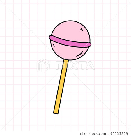 Pink lollipop in the style of the 90s Pink lollipop in the style of the 90s 93335209