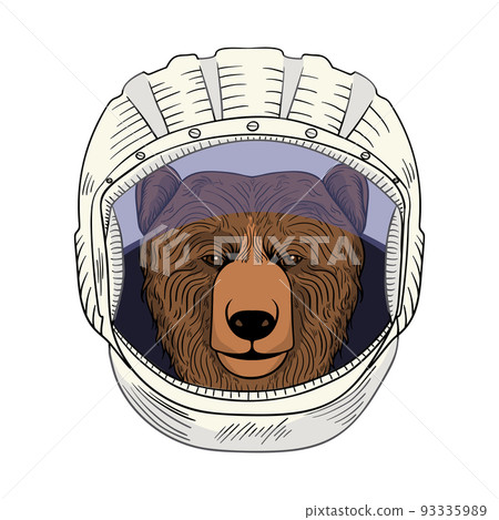 Bear astronaut, hand drawn vector animal illustration, for t-shirt and other uses. Bear astronaut, hand drawn vector animal illustration, for t-shirt and other uses. 93335989