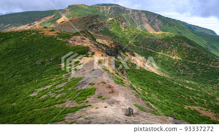 (Fukushima Prefecture) Near the summit of Mt. Adatara in summer 93337272