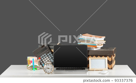 Modern creative workspace. 93337376