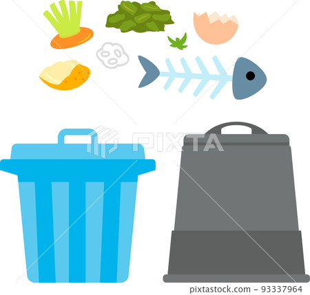 Garbage, garbage cans and compost bins Garbage, garbage cans and compost bins 93337964
