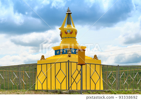 Buddhist stupa on a hill near the city of Ulan-Ude, Buryat Republic of Russia. 93338692