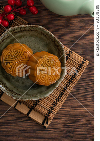 中秋節 月餅 節日 頂視 Mid-Autumn Festival Moon cake げっぺい 93338889