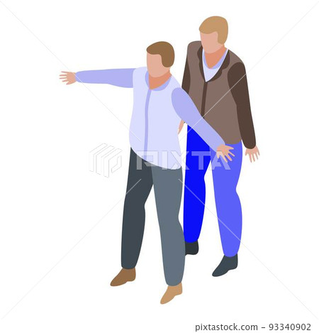 Man personal guard icon, isometric style 93340902