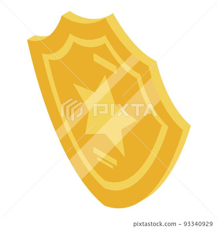 Investigator gold badge icon, isometric style 93340929