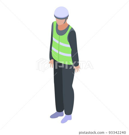 Industrial climber icon, isometric style 93342240