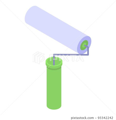 Industrial climber roller icon, isometric style 93342242