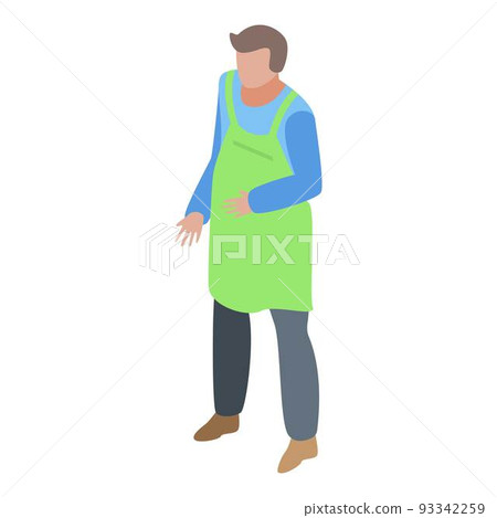 Market seller icon, isometric style Market seller icon, isometric style 93342259