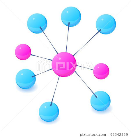 Molecule icon, isometric style Molecule icon, isometric style 93342339