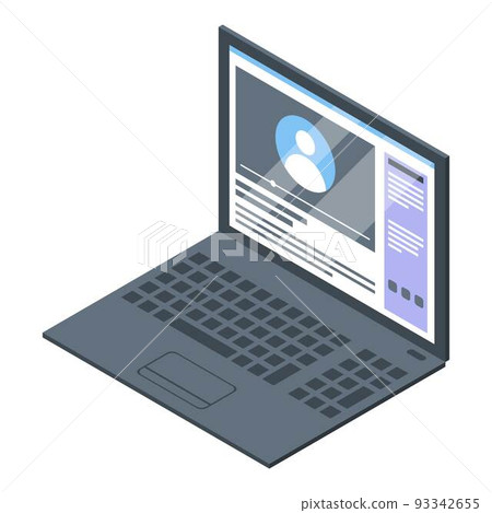 Student exam notebook icon, isometric style Student exam notebook icon, isometric style 93342655
