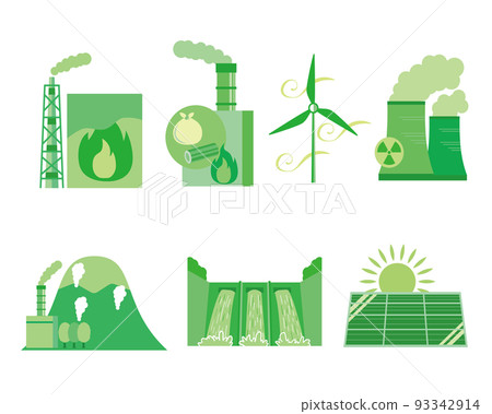 綠色發電廠插圖集 93342914