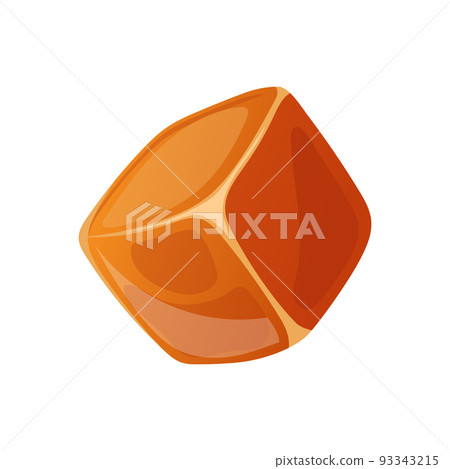 caramel cube cartoon vector illustration 93343215