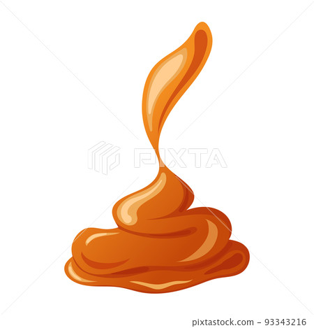caramel cube cartoon vector illustration 93343216