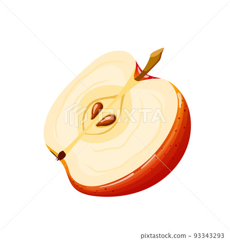apple cut slice cartoon vector illustration apple cut slice cartoon vector illustration 93343293