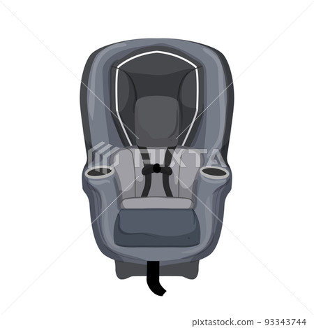 safety baby car seat cartoon vector illustration 93343744