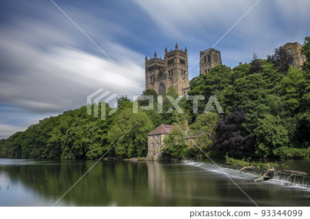 Durham Cathedral and weir on summer day Durham Cathedral and weir on summer day 93344099