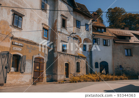 Skofja Loka, Slovenia old city center. Travel in Europe Skofja Loka, Slovenia old city center. Travel in Europe 93344363
