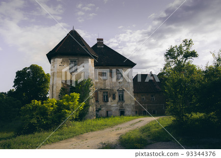 Abandoned castle, Grad Bokalce, Ljubljana Slovenia. Travel in Europe, aesthetic photo 93344376