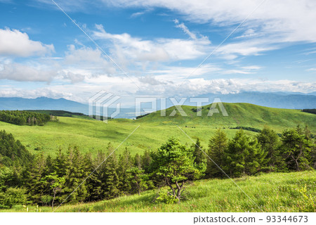 長野縣金星線景觀，霧峰，藍天白雲[8月] 93344673