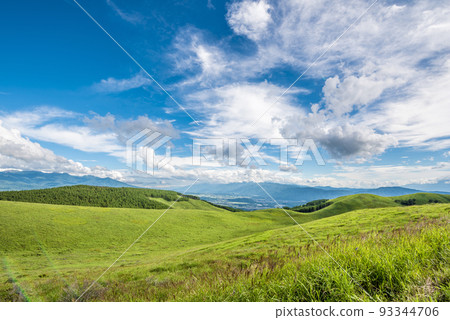 長野縣金星線景觀，霧峰，藍天白雲[8月] 93344706