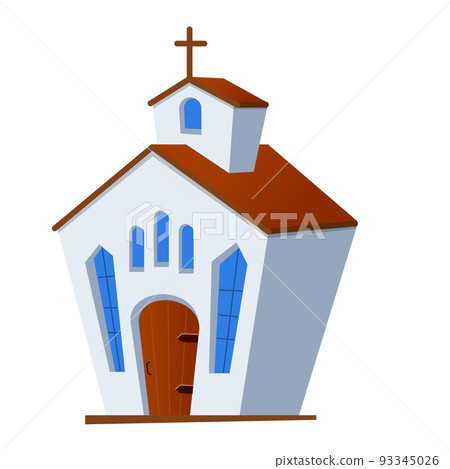 Christian church - modern flat design single isolated object 93345026