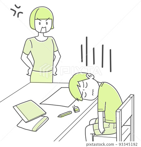 一個沒有動力在家學習的孩子和一個憤怒的母親 93345192