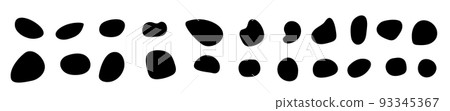 Random blob organic pattern spot shape. Amorphous ink blob geometric round pattern Random blob organic pattern spot shape. Amorphous ink blob geometric round pattern 93345367