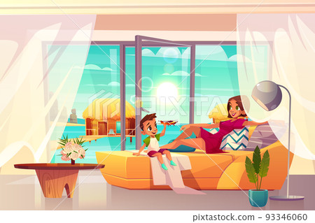 Resting in luxury hotel apartment cartoon vector Resting in luxury hotel apartment cartoon vector 93346060