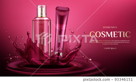 Cosmetic bottles mock up, beauty skin care product Cosmetic bottles mock up, beauty skin care product 93346151