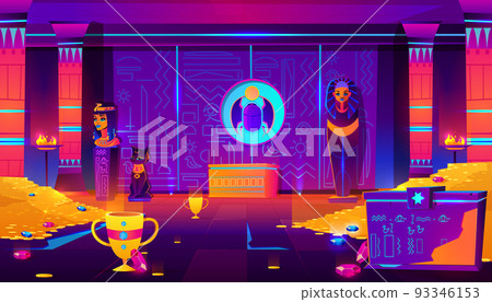 Egypt pharaoh ancient treasury cartoon vector Egypt pharaoh ancient treasury cartoon vector 93346153