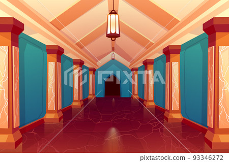 Palace hall, castle column empty corridor interior Palace hall, castle column empty corridor interior 93346272