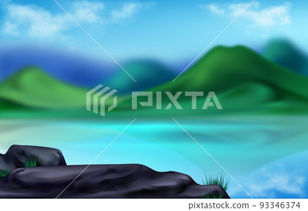 Mountain landscape, summer blurred background Mountain landscape, summer blurred background 93346374