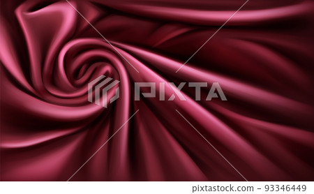 Swirl fabric silk backdrop, drapery folded textile 93346449