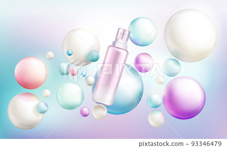 Cosmetics spray bottle mockup beauty cosmetic tube 93346479